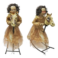 Animated Zombie Girl On Horse 1m