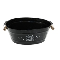 Trick Or Treat Oval Black Bucket 23cm