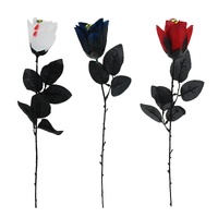 Rose With Cat Eye 48cm Asst