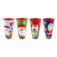 Christmas Mega Plastic Cup 900mL Asst