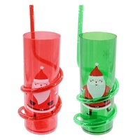 Cup Spiral Straw 400mL Asst