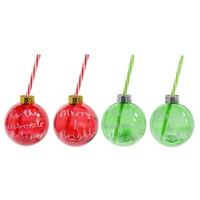 Booze Bauble With Straw Asst