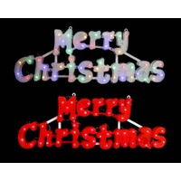 Solar LED Merry Christmas Plaque Asst