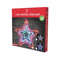 LED Crystal Stars 3in1 Asst