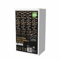 LED Cluster Glistening Gold 100% Twinkle 6m