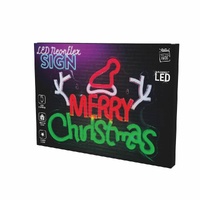 USB LED Neonflex Merry Christmas Antlers