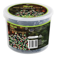 Solar Fairy Lights 500 Red-Wht-Green