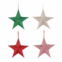 Pop-Up Tinsel Garden Star 40cm Asst