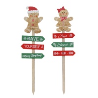 Gingerbread Garden Stake 50cm Asst