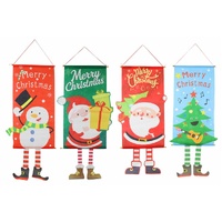 Christmas Banner w/Legs Printed 110cm Asst