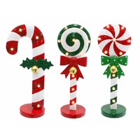 LED Metal Candycane/Lollipop Asst