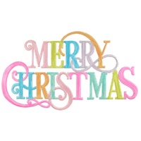 Macaron Merry Christmas Metal Sign
