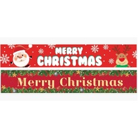 Merry Christmas Yard Banner 300x50cm Asst