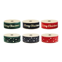 Ribbon Velvet Foil 25mmx2.5m Asst