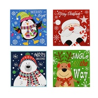 Cards Square Christmas Characters 8pk