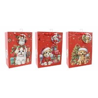 Giftbag Medium Cute Pets Foiled Asst