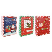 Giftbag Lge Pattern Frame Foiled Asst