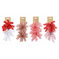 Christmas Curly Gift Bows 2pk Asst