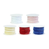 Ribbon Velvet Sparkle 10mmx2m Asst
