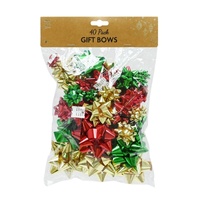 Gift Bows 40pk Christmas Mix