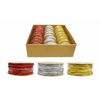 Gift Twine Metallic Elastic 8m Asst