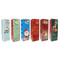 Giftbag Xmas Printed Bottle Mega Mix Asst