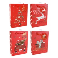 Giftbag Medium Red-Gold Foil Asst